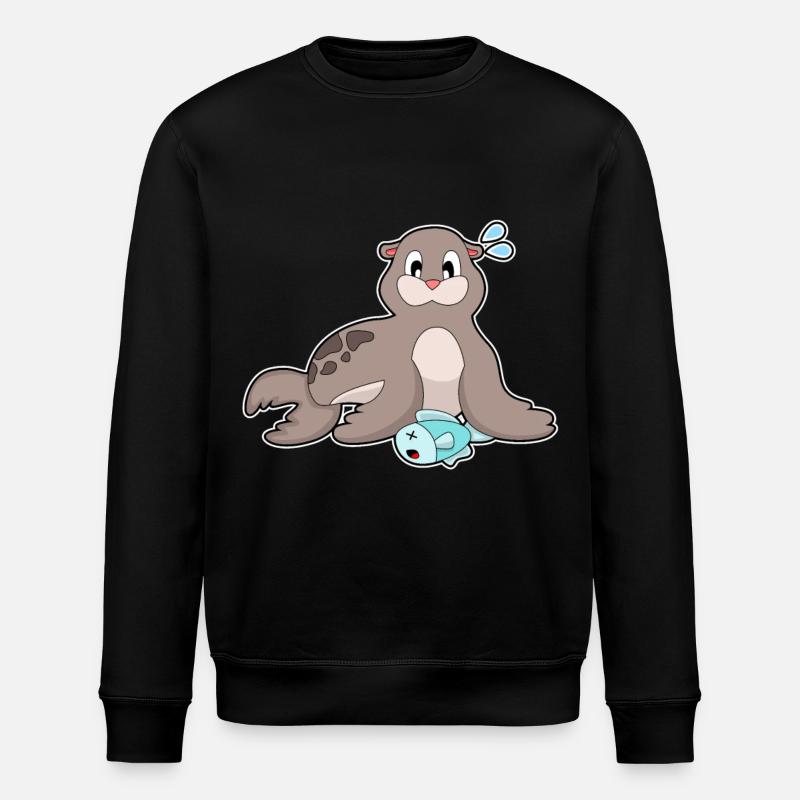 Sceller avec du poisson - Sweat bio ROLLER Stanley/Stella Unisexe - noir