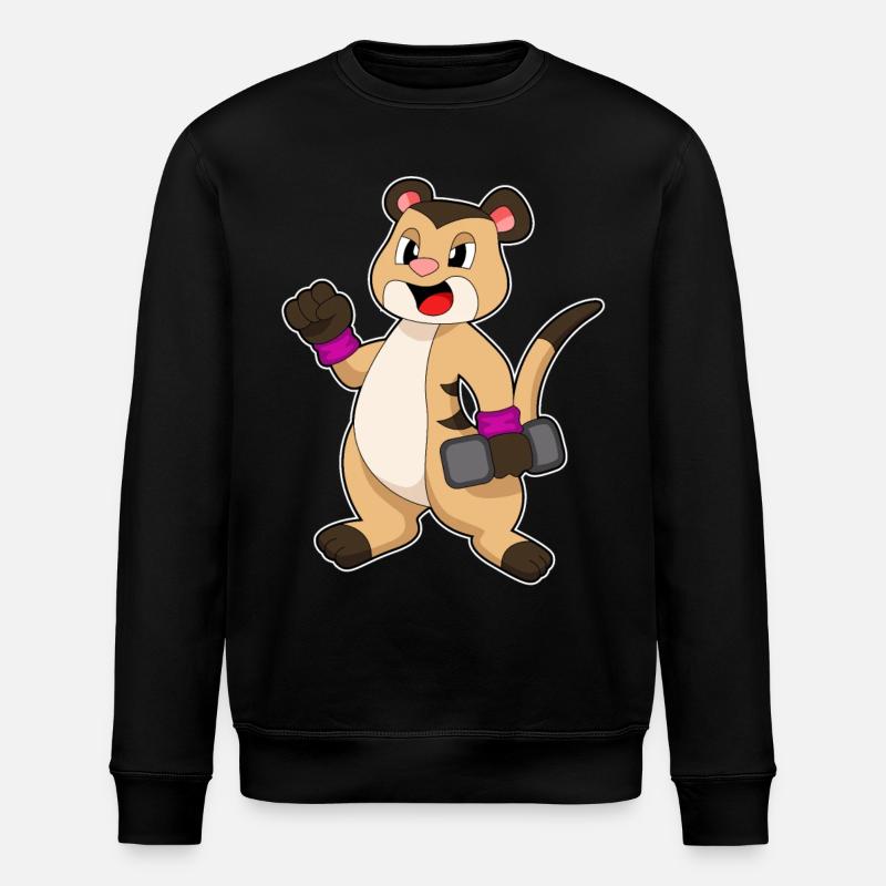 Suricates avec haltères - Sweat bio ROLLER Stanley/Stella Unisexe - noir