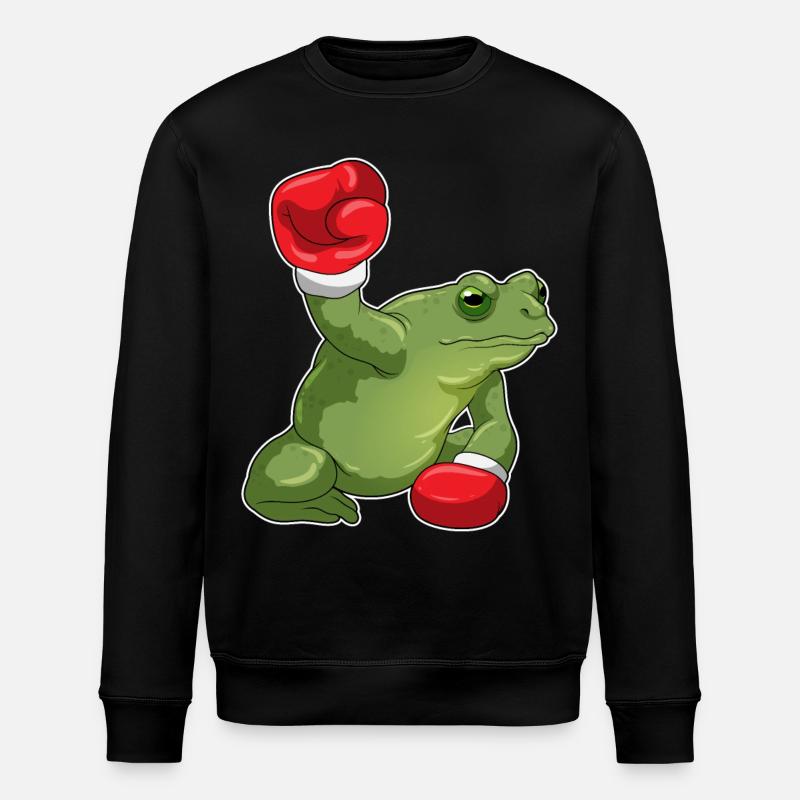 Frog Boxer Boxing Gloves - Stanley/Stella ROLLER Unisex Organic Sweatshirt - black