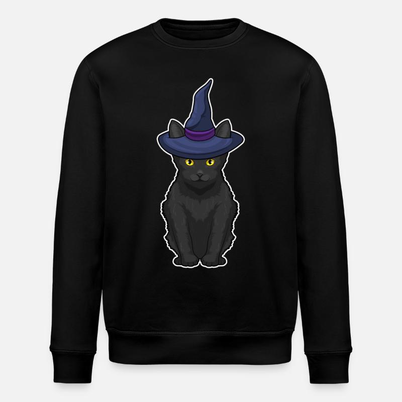Cat Witch - Stanley/Stella ROLLER Unisex Organic Sweatshirt - black