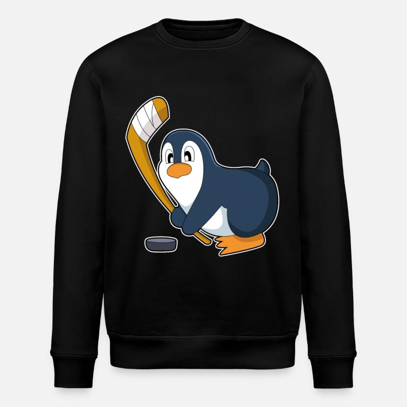 Pinguin Eishockey Eishockeyschläger - Stanley/Stella Unisex Bio-Sweatshirt ROLLER - Schwarz