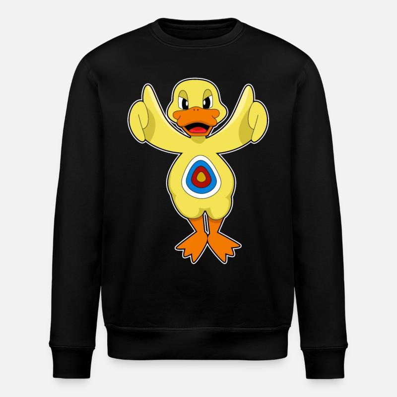 Duck Dart Bullseye - Stanley/Stella ROLLER Unisex Organic Sweatshirt - black