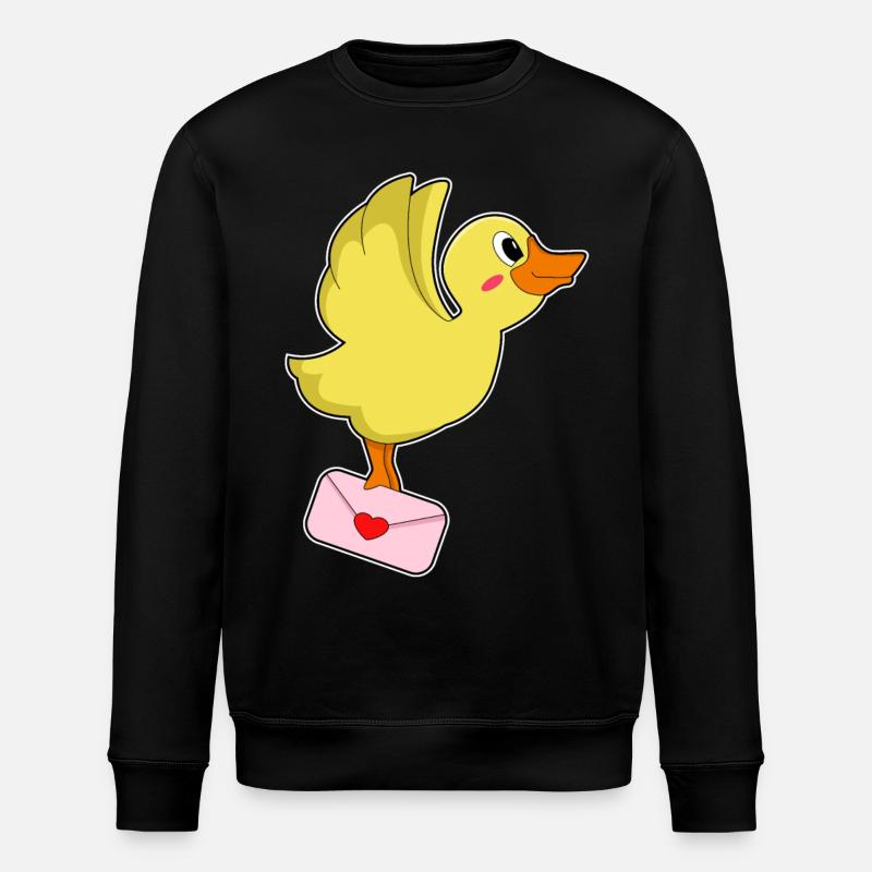 Duck carrier pigeon letter - Stanley/Stella ROLLER Unisex Organic Sweatshirt - black