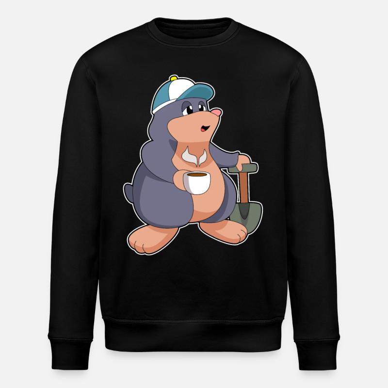 Mole Shovel Coffee - Stanley/Stella ROLLER Unisex Organic Sweatshirt - black