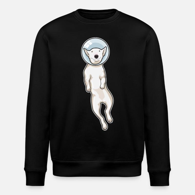 Bullterrier Weltraum - Stanley/Stella Unisex Bio-Sweatshirt ROLLER - Schwarz
