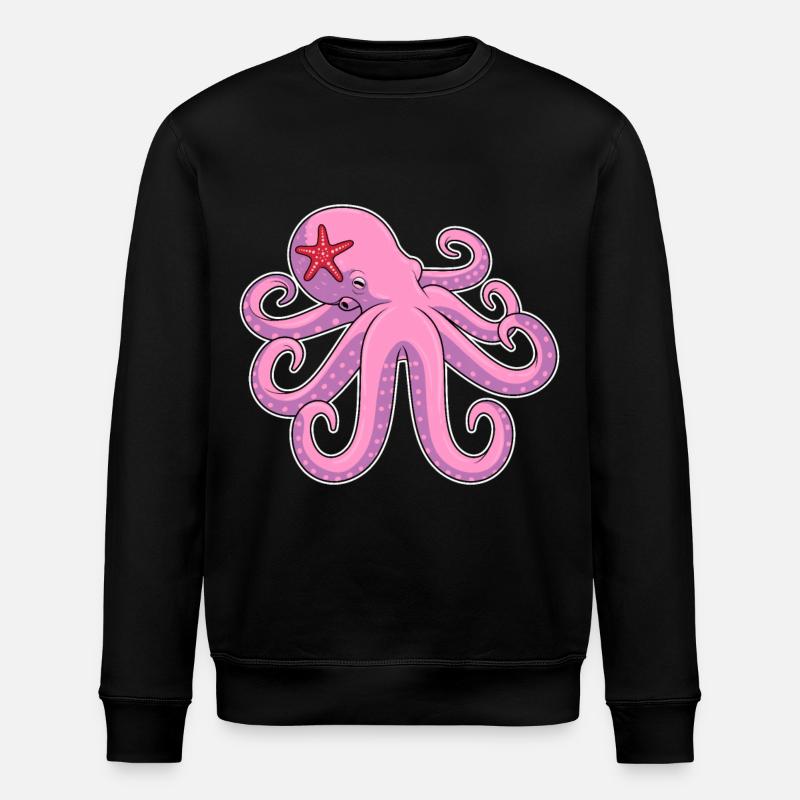 Octopus starfish - Stanley/Stella ROLLER Unisex Organic Sweatshirt - black