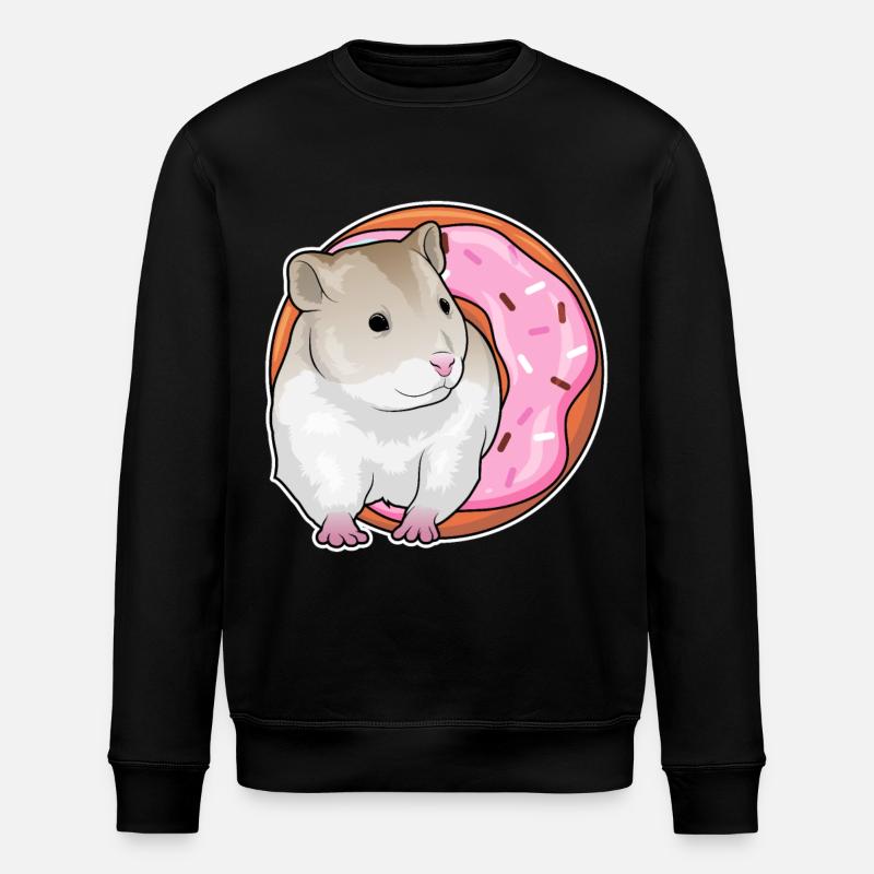 Hamster Donut - Stanley/Stella Unisex Bio-Sweatshirt ROLLER - Schwarz