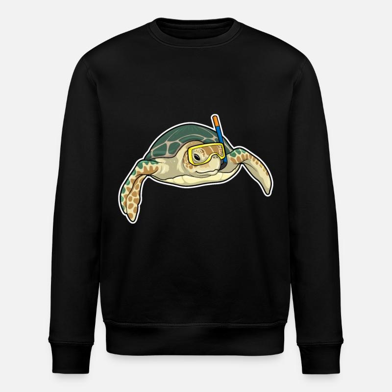 Turtle Diver Snorkel - Stanley/Stella ROLLER Unisex Organic Sweatshirt - black
