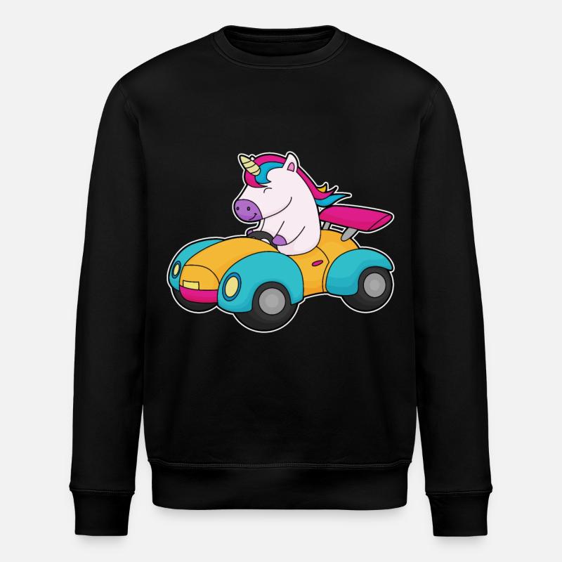 Einhorn Auto - Stanley/Stella Unisex Bio-Sweatshirt ROLLER - Schwarz