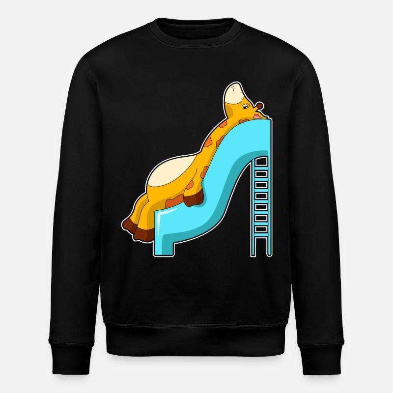 Giraffe Rutsche - Stanley/Stella Unisex Bio-Sweatshirt ROLLER - Schwarz