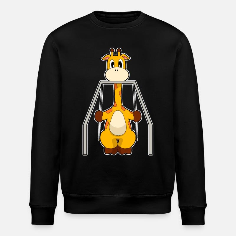 Giraffe Swing - Stanley/Stella ROLLER Unisex Organic Sweatshirt - black