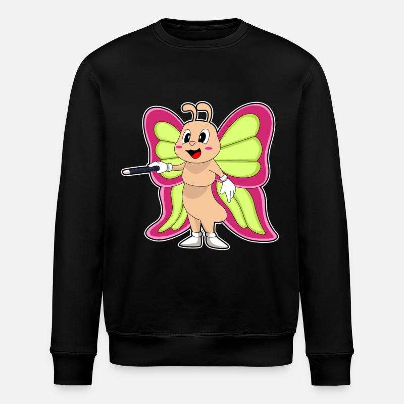 Butterfly Wand - Stanley/Stella ROLLER Unisex Organic Sweatshirt - black