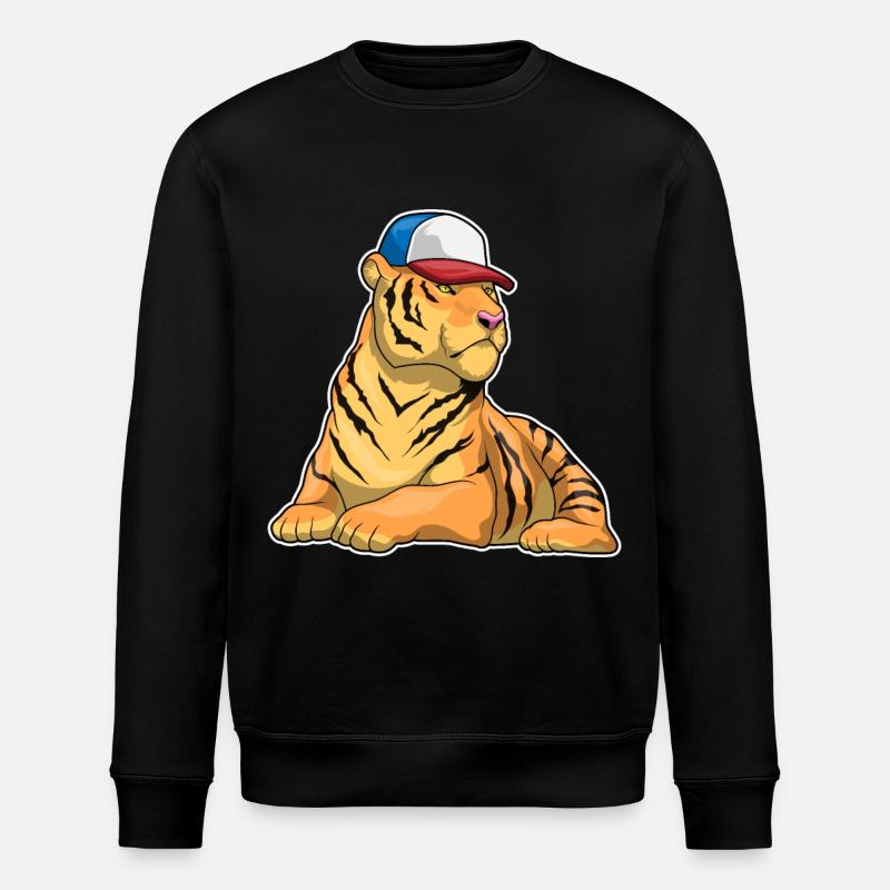 Tiger Cap - Stanley/Stella ROLLER Unisex Organic Sweatshirt - black
