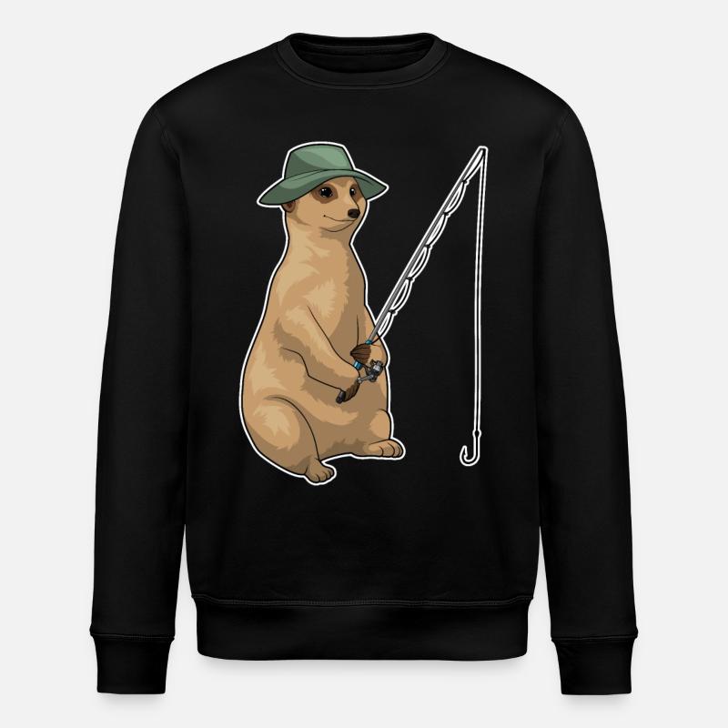 Suricate Fishing Angler Angel - Sweat bio ROLLER Stanley/Stella Unisexe - noir