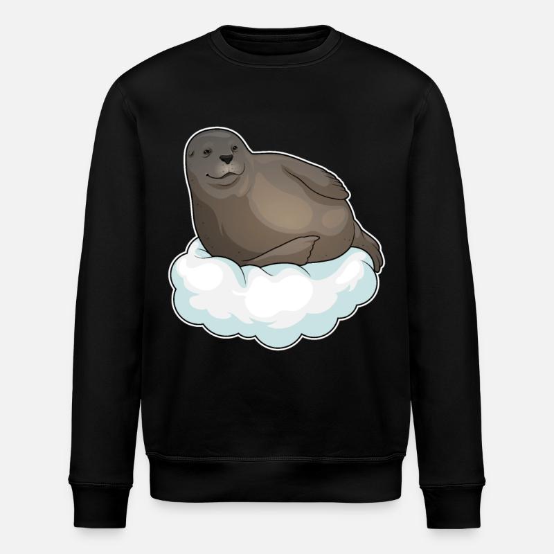 Seal Clouds - Stanley/Stella ROLLER Unisex Organic Sweatshirt - black