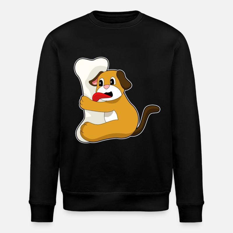 Hund Knochen - Stanley/Stella Unisex Bio-Sweatshirt ROLLER - Schwarz