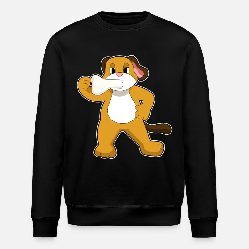 Dog Bones - Stanley/Stella ROLLER Unisex Organic Sweatshirt - black