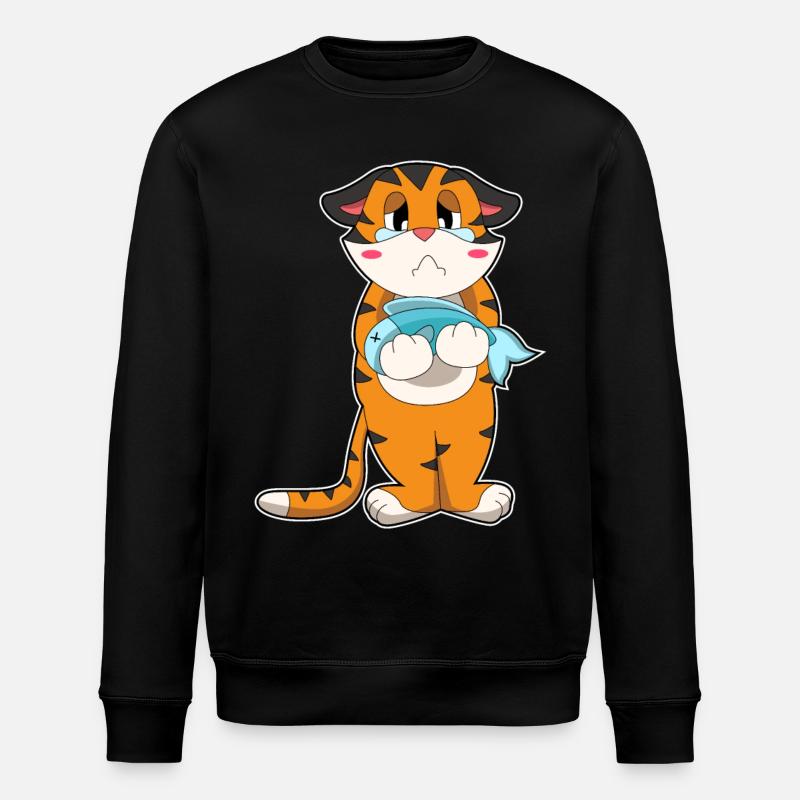 Poisson tigre - Sweat bio ROLLER Stanley/Stella Unisexe - noir
