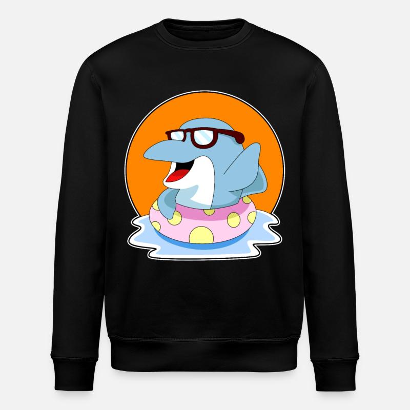 Dolphin Sunglasses - Stanley/Stella ROLLER Unisex Organic Sweatshirt - black