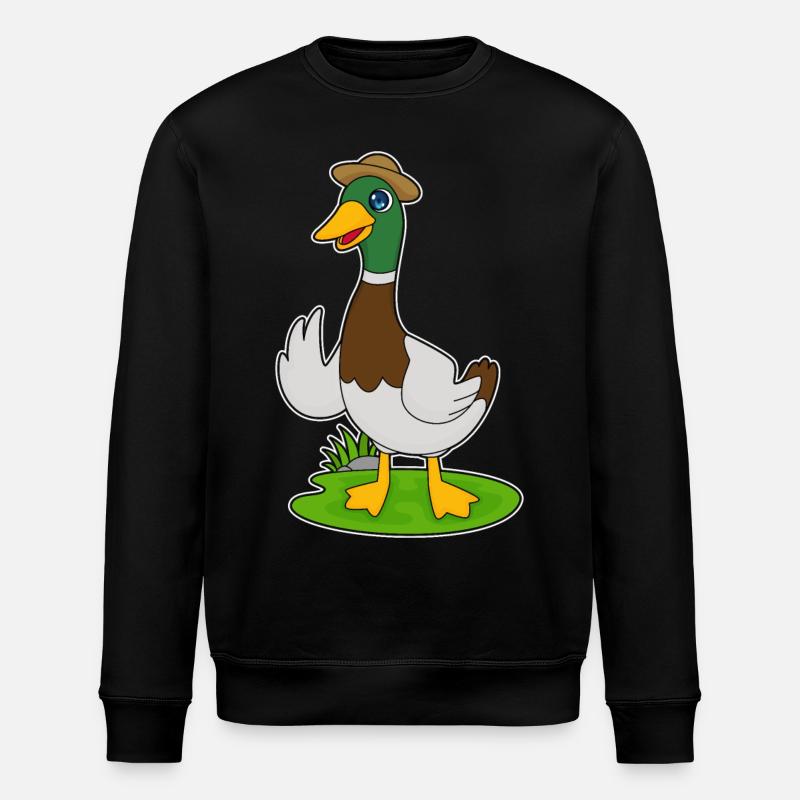 Duck Hat - Stanley/Stella ROLLER Unisex Organic Sweatshirt - black