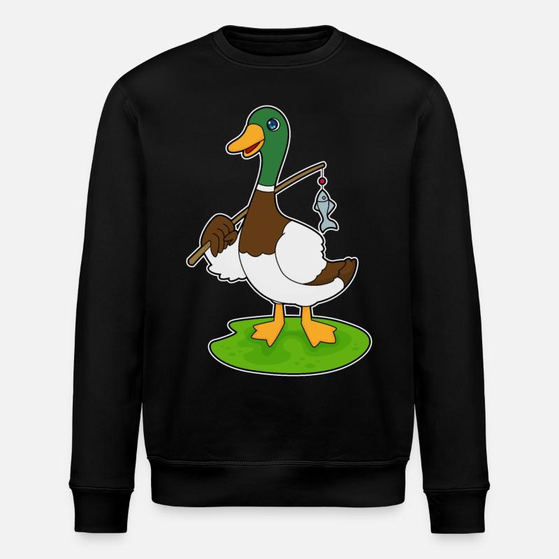 Ange pêcheur de canard - Sweat bio ROLLER Stanley/Stella Unisexe - noir