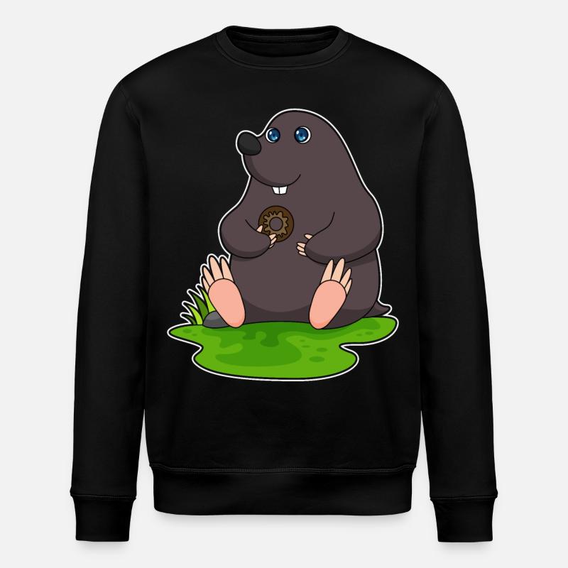 Mole Donut - Stanley/Stella ROLLER Unisex Organic Sweatshirt - black