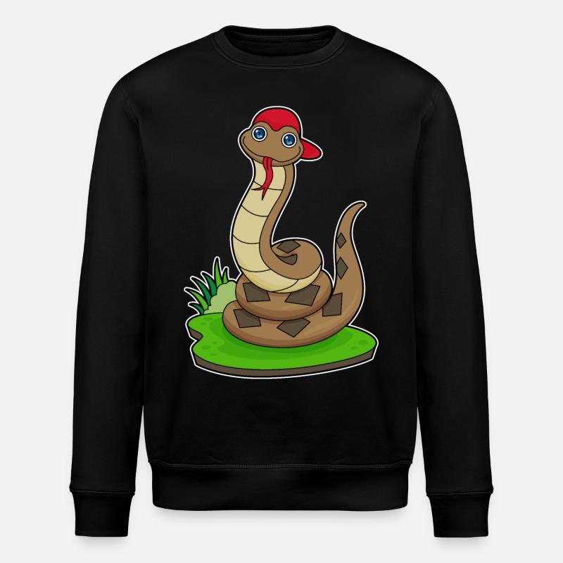 Snake Cap - Stanley/Stella ROLLER Unisex Organic Sweatshirt - black
