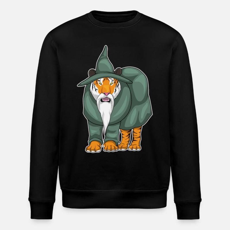 Tiger Wizard - Stanley/Stella ROLLER Unisex Organic Sweatshirt - black