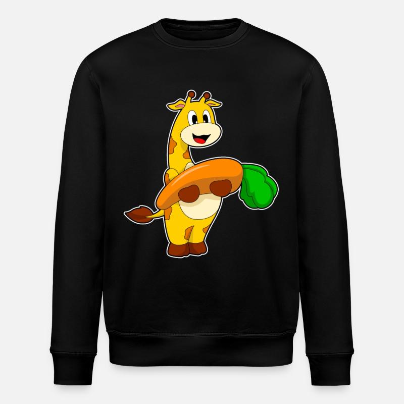 Girafe Carotte - Sweat bio ROLLER Stanley/Stella Unisexe - noir