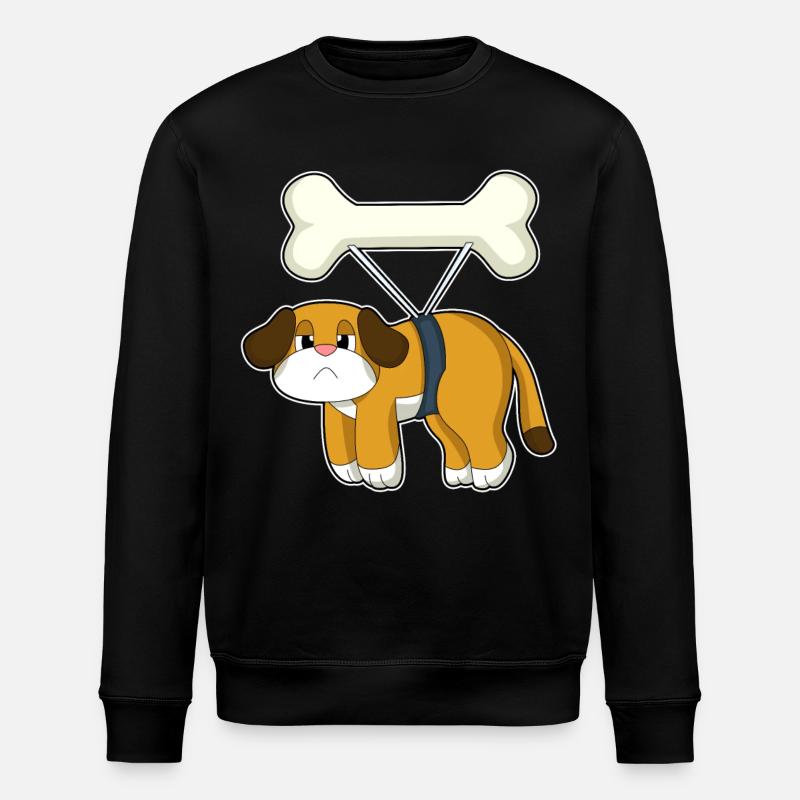 Dog Bones - Stanley/Stella ROLLER Unisex Organic Sweatshirt - black