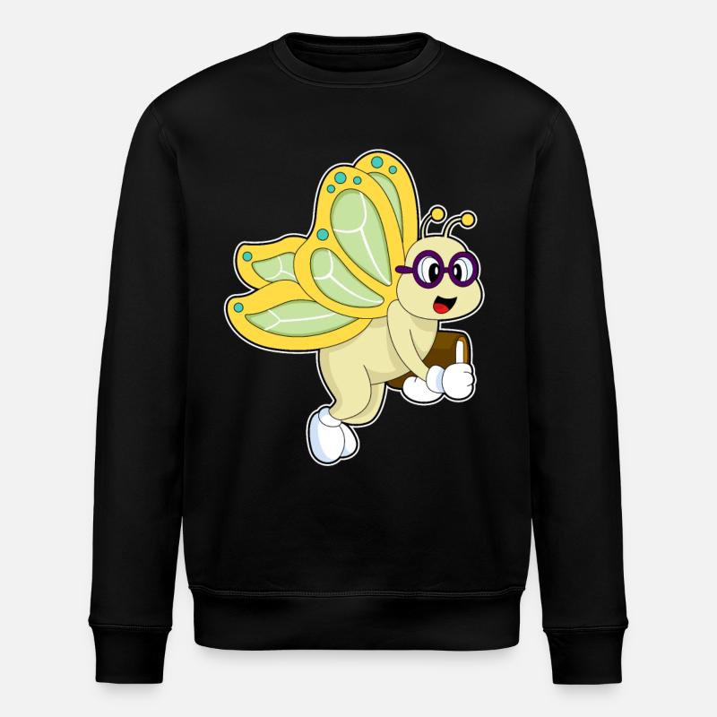 Butterfly Book - Stanley/Stella ROLLER Unisex Organic Sweatshirt - black
