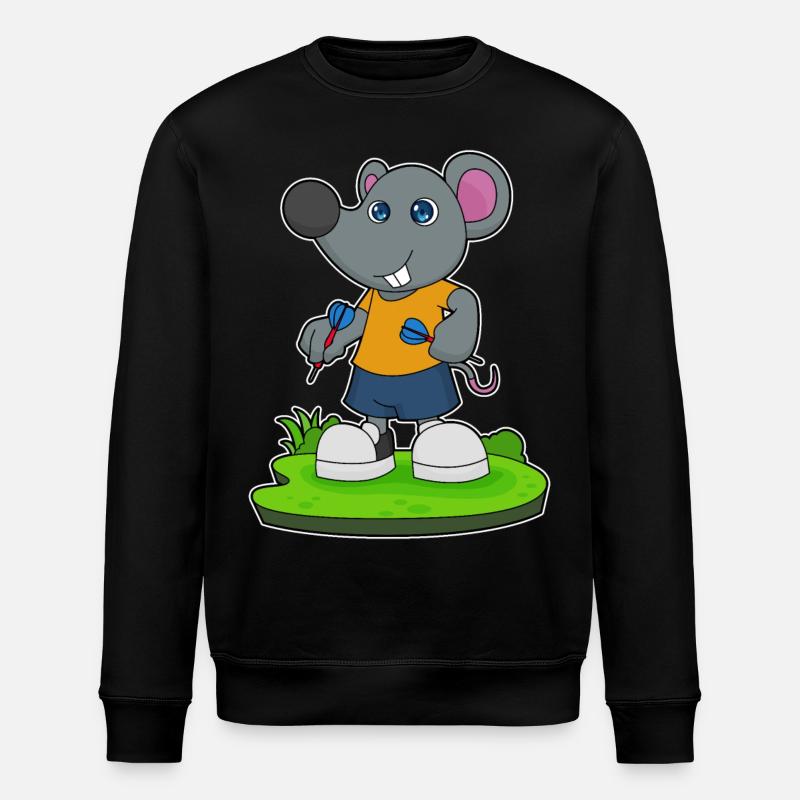 Maus Dart Dartpfeil - Stanley/Stella Unisex Bio-Sweatshirt ROLLER - Schwarz