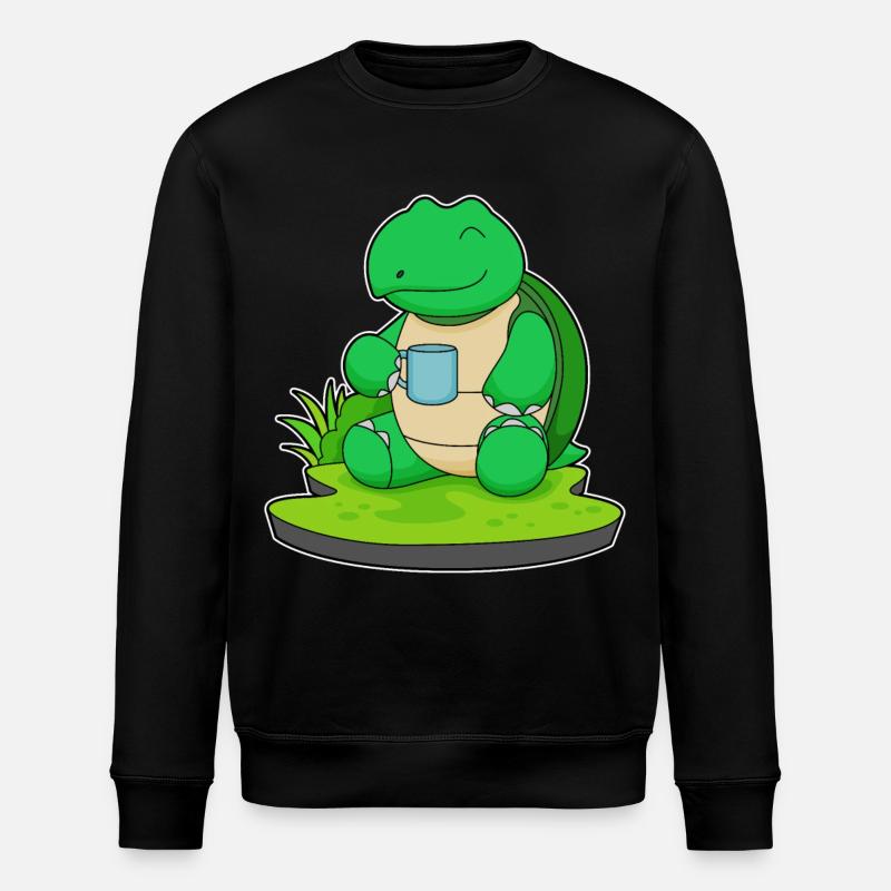 Turtle Mug Coffee - Stanley/Stella ROLLER Unisex Organic Sweatshirt - black