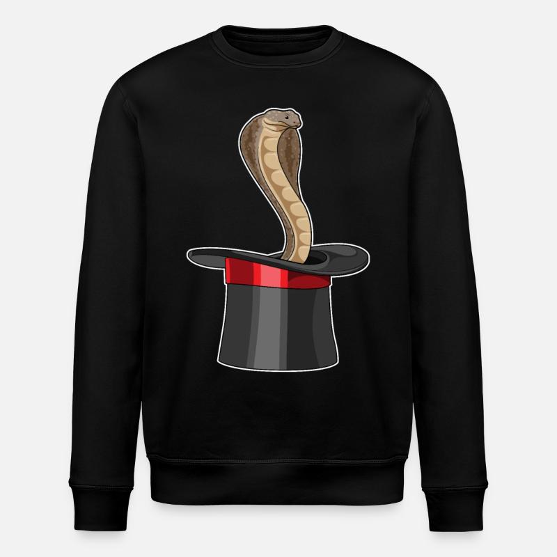 Snake Wizard Cylinder - Stanley/Stella ROLLER Unisex Organic Sweatshirt - black