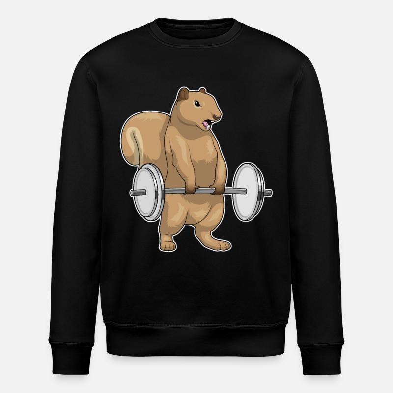 Squirrel Bodybuilding Haltères - Sweat bio ROLLER Stanley/Stella Unisexe - noir