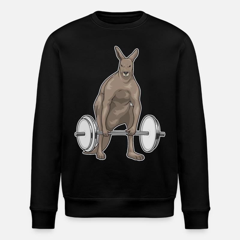 Kangourou Bodybuilding Haltères - Sweat bio ROLLER Stanley/Stella Unisexe - noir