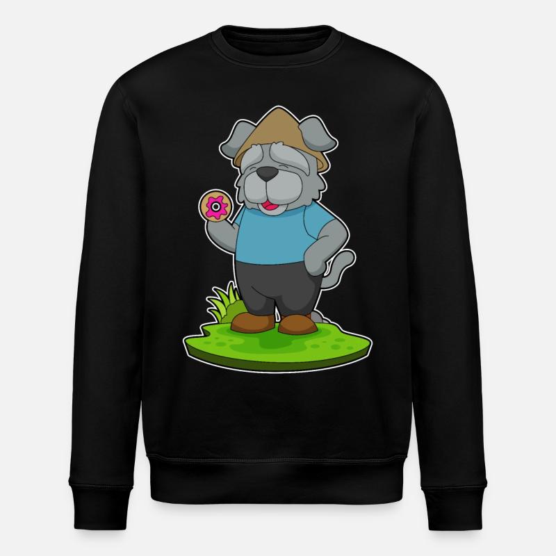 Dog Donut - Stanley/Stella ROLLER Unisex Organic Sweatshirt - black