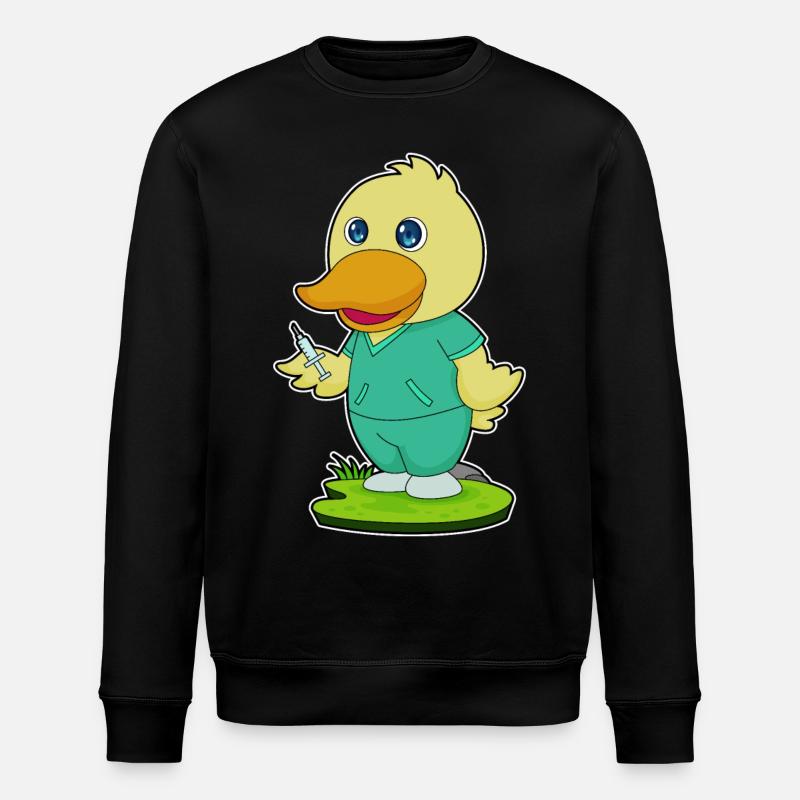 Seringue d’infirmière canard - Sweat bio ROLLER Stanley/Stella Unisexe - noir