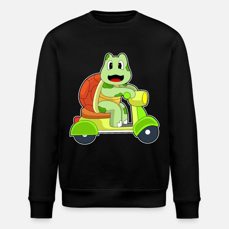 Turtle Scooter - Stanley/Stella ROLLER Unisex Organic Sweatshirt - black