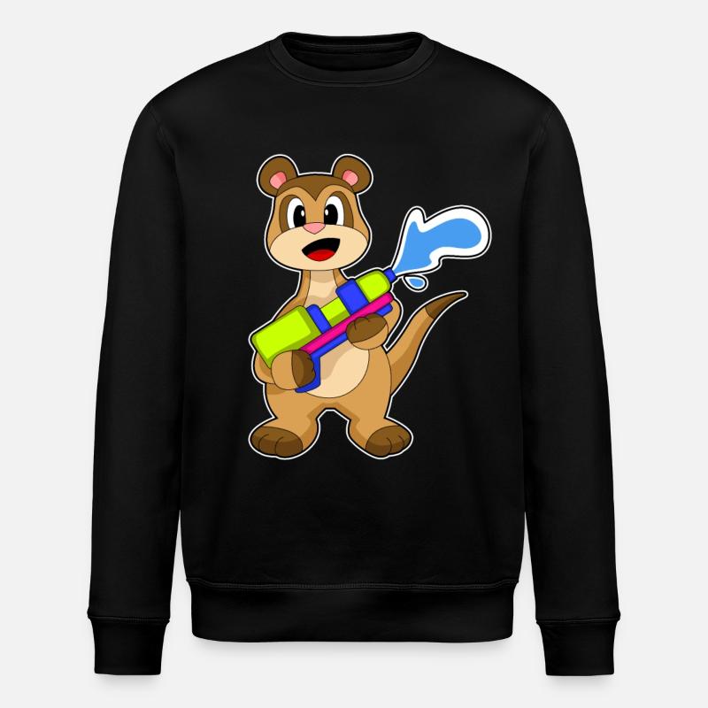 Erdmännchen Wasserpistole - Stanley/Stella Unisex Bio-Sweatshirt ROLLER - Schwarz