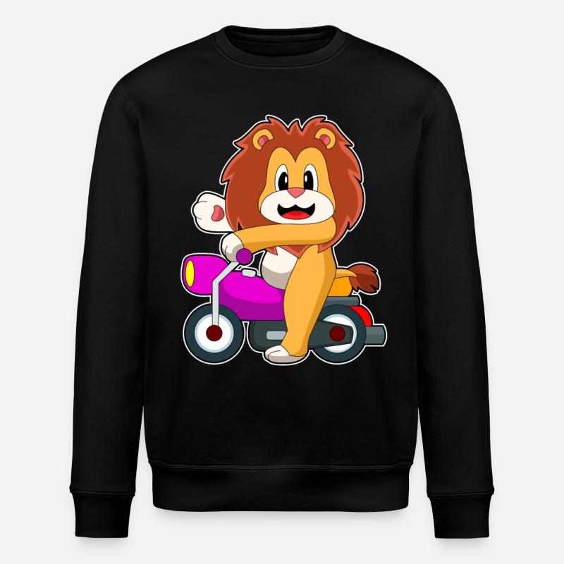 Lion Motorcycle - Stanley/Stella ROLLER Unisex Organic Sweatshirt - black
