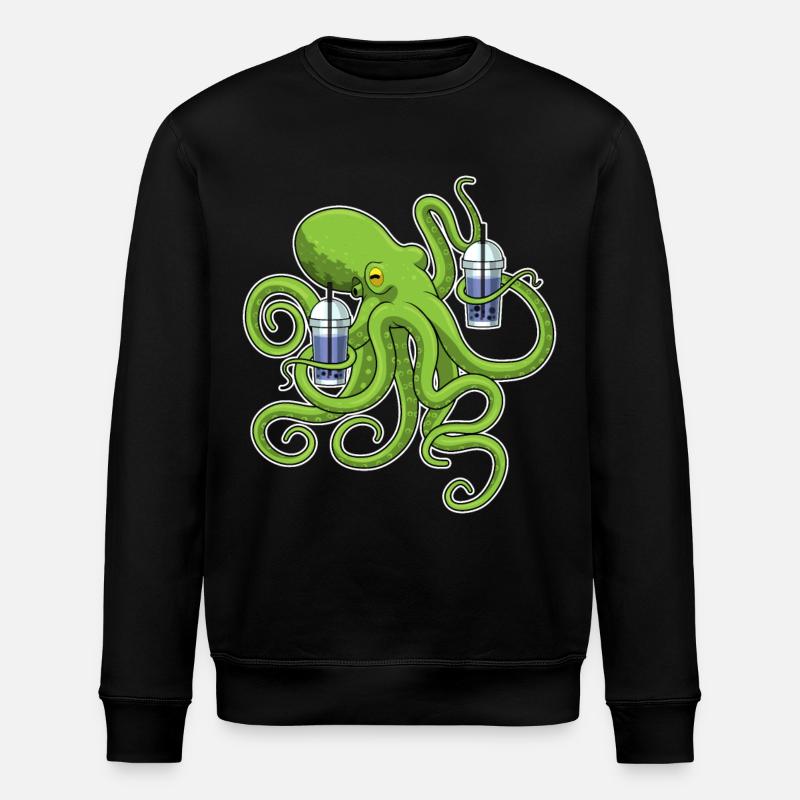 Octopus Bubble tea - Sweat bio ROLLER Stanley/Stella Unisexe - noir