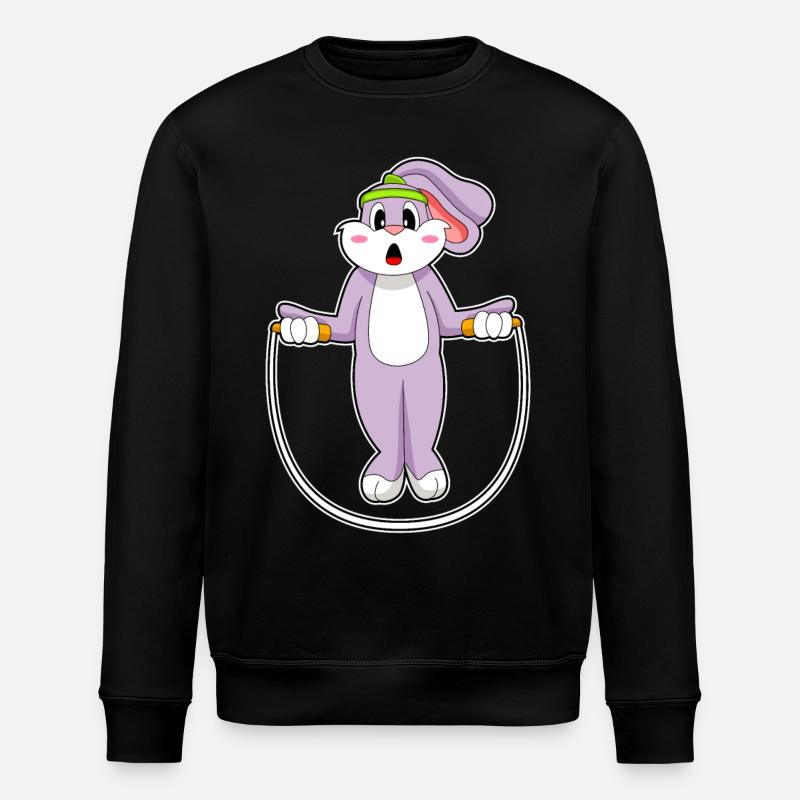 Bunny Gymnastics Rope - Stanley/Stella ROLLER Unisex Organic Sweatshirt - black