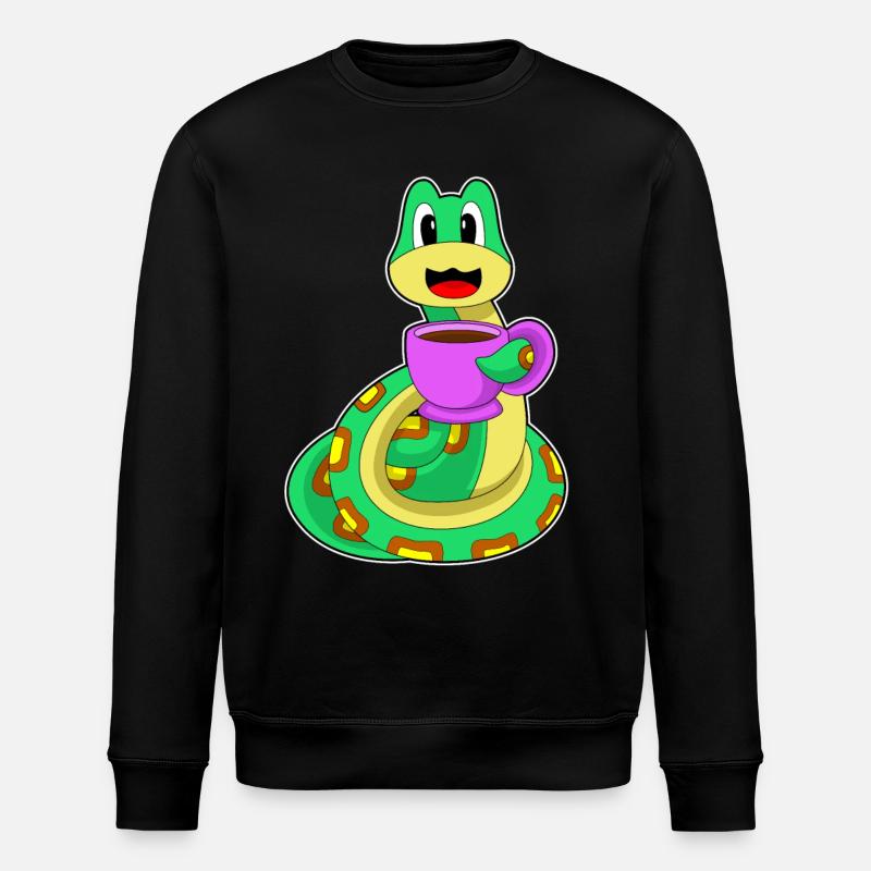 Snake Coffee - Stanley/Stella ROLLER Unisex Organic Sweatshirt - black