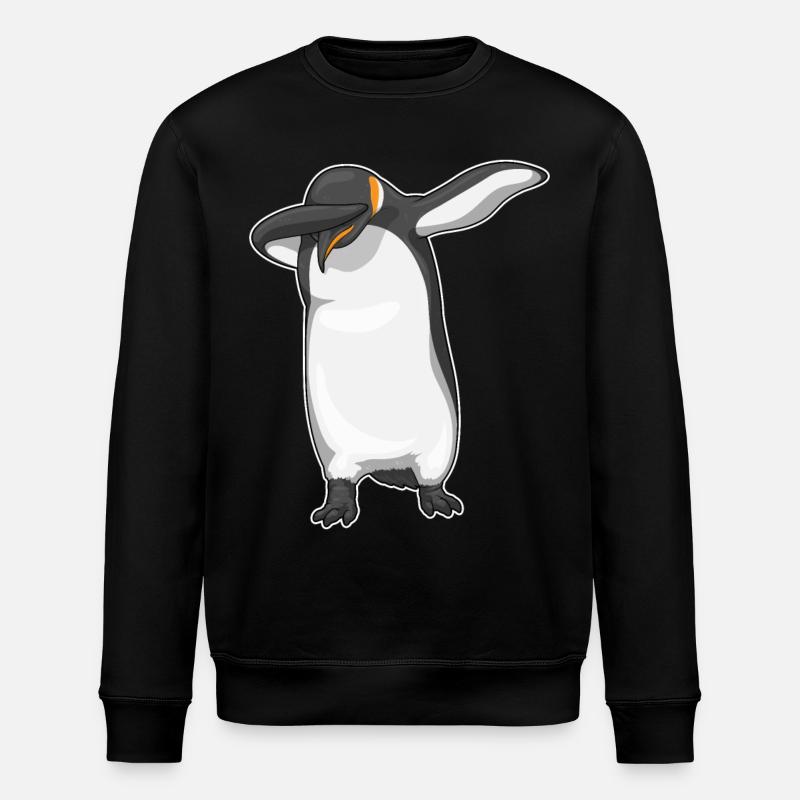 Penguin Hip Hop Dance - Stanley/Stella ROLLER Unisex Organic Sweatshirt - black