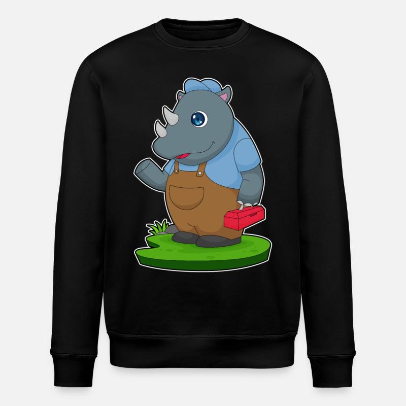 Nashorn Handwerker Werkzeugbox - Stanley/Stella Unisex Bio-Sweatshirt ROLLER - Schwarz