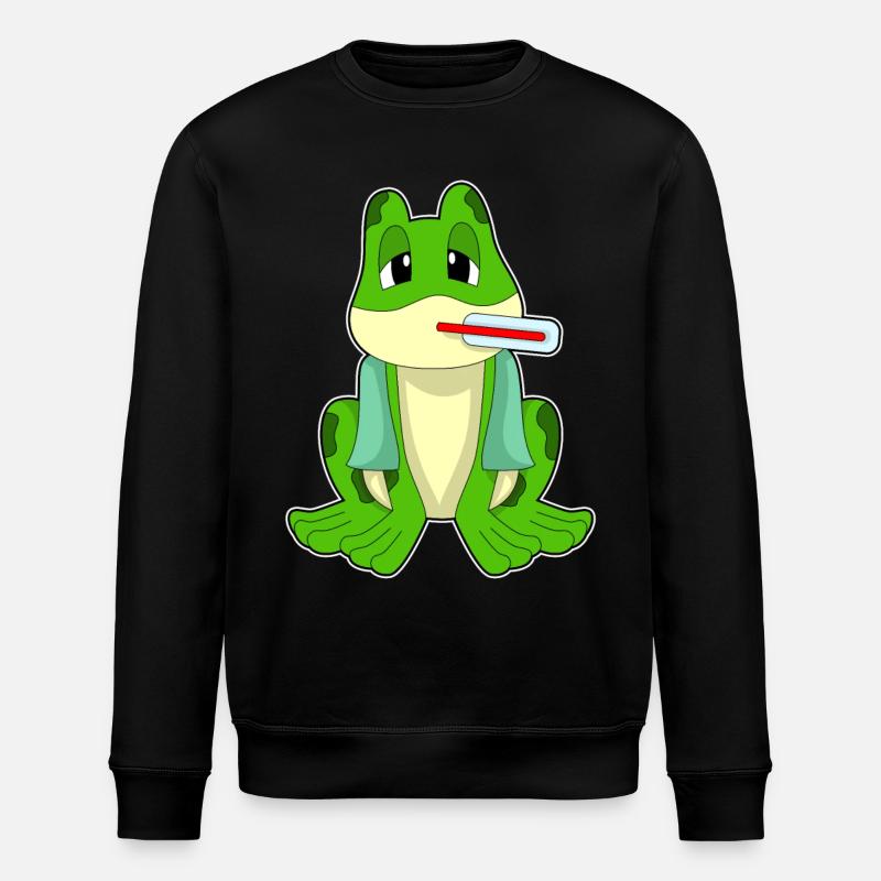 Frosch Fieberthermometer - Stanley/Stella Unisex Bio-Sweatshirt ROLLER - Schwarz