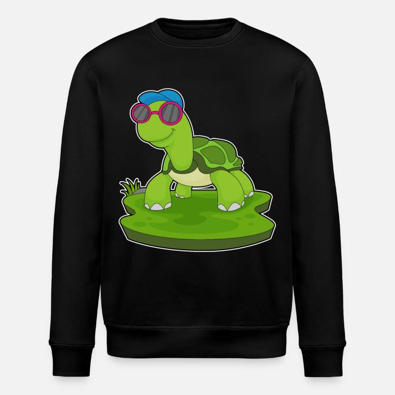Turtle Sunglasses - Stanley/Stella ROLLER Unisex Organic Sweatshirt - black