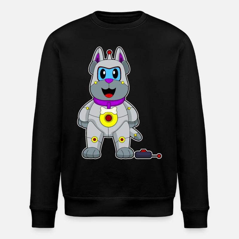 Dog Robot - Stanley/Stella ROLLER Unisex Organic Sweatshirt - black