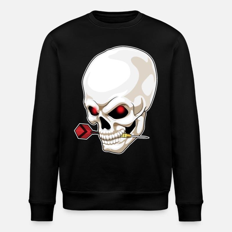Skull Dart Dart Dart - Stanley/Stella ROLLER Unisex Organic Sweatshirt - black